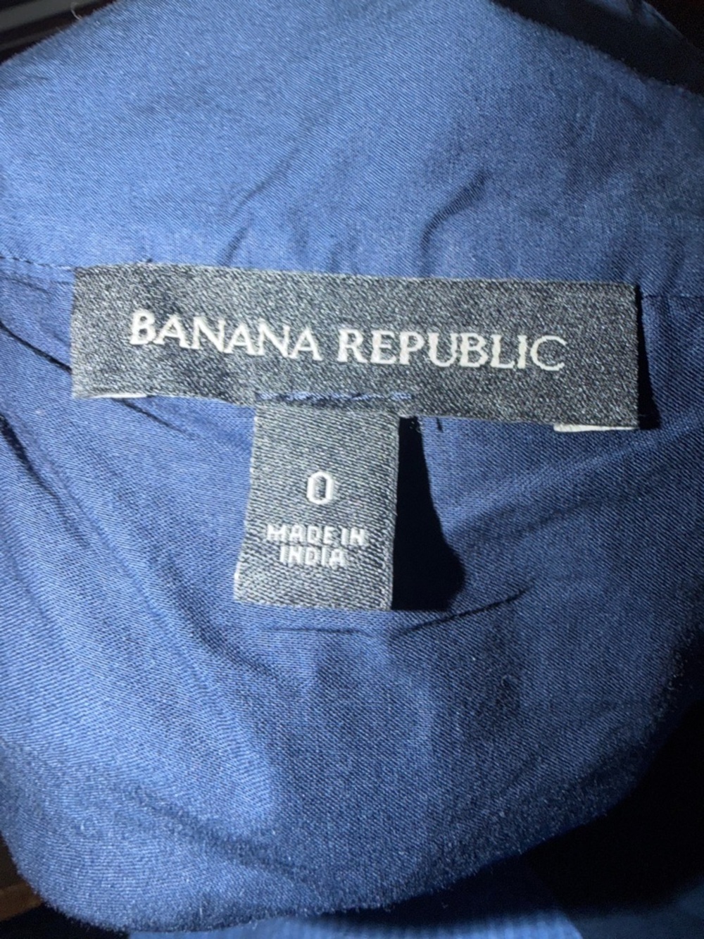 Banana Republic 100% Cotton Navy Eyelet Tiered Mini Skirt Size 0 Coastal - Picture 5 of 6